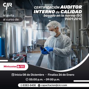 CERTIFICACIÓN AUDITOR INTERNO DE CALIDAD BASADO EN LA NORMA ISO 90012015