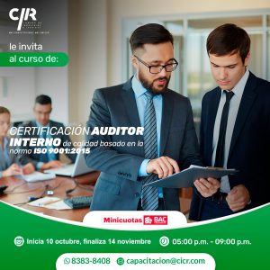CERTIFICACIÓN AUDITOR INTERNO DE CALIDAD BASADO EN LA NORMA ISO 90012015