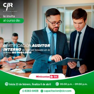 CERTIFICACIÓN AUDITOR INTERNO DE CALIDAD BASADO EN LA NORMA ISO 90012015